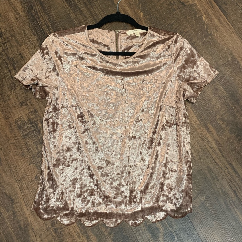 Velvet top from boutique